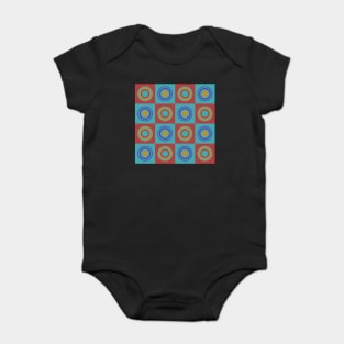 1960's style abstract geometrical design Baby Bodysuit